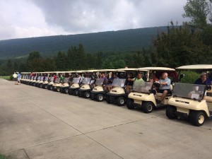 Golfers ready to go at Scotch Valley's 20th Anniversary Outing.